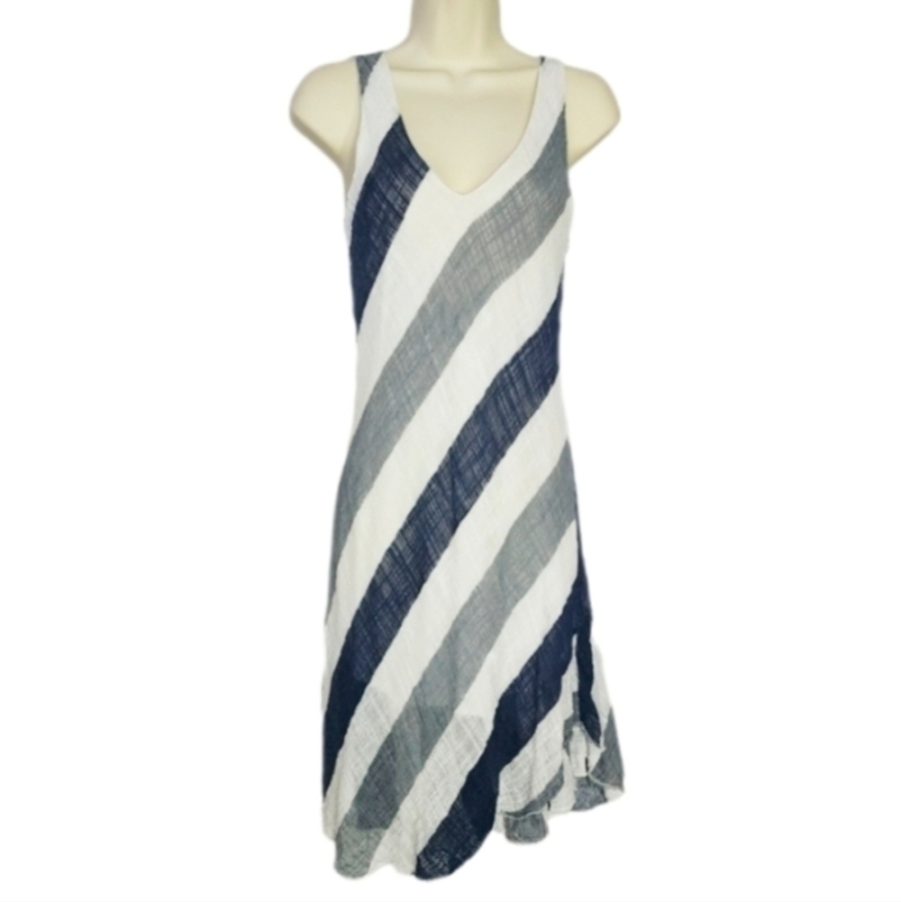 Charlie B Dress 100% Cotton Sleeveless White Size M